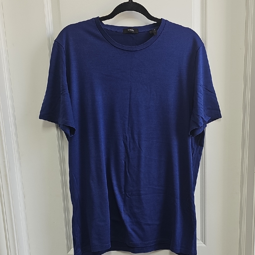 Theory Blue Short Sleeve Tee Crew Neck